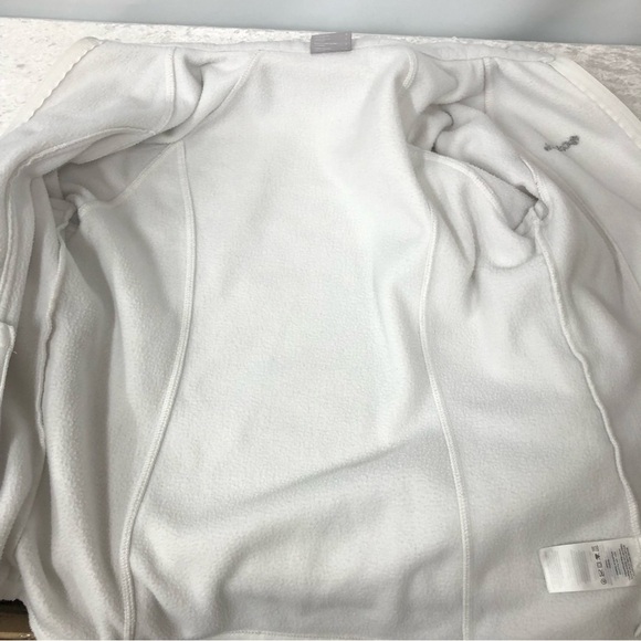 Columbia Full Zip Fleece white Jacket Women's Size L - Picture 5 of 9